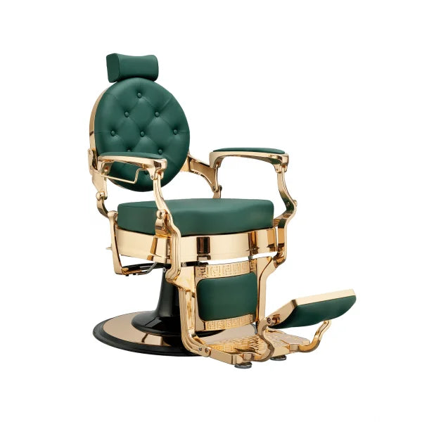 Fauteuil de barbier – Gold & Vert