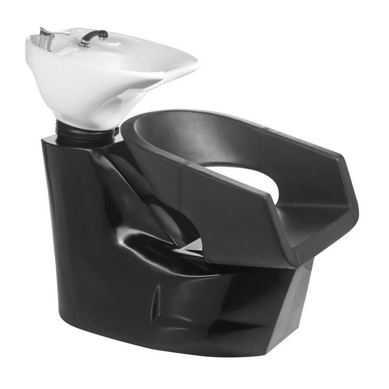 DDUUEETT Flipp - Bac à shampoing pivotant Skaï noir