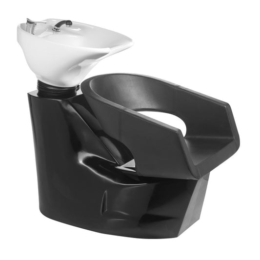 DDUUEETT Flipp - Bac à shampoing pivotant Skaï noir