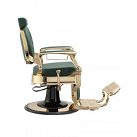BarberHouse Fauteuil Barbier Gold & Vert - Mobilier professionnel salon BarberHouse vue 3